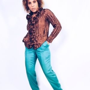 Dana Buchman Silk Trousers